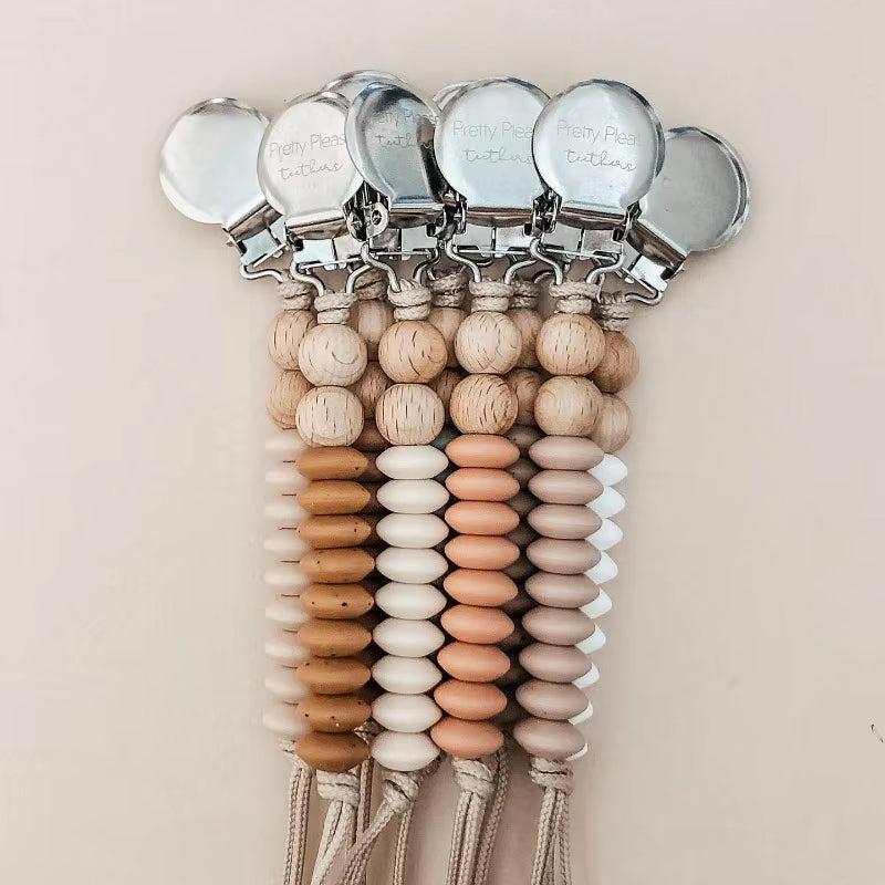 Baby Pacifier Clip Silicone Bead Pacifier Chain Nipple Bracket Holder for Nipples Toddler Toy Clip Baby Show Gift Atache Tetine